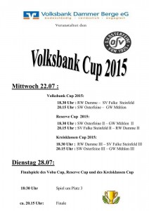Plakat Volksbank Cup 2015