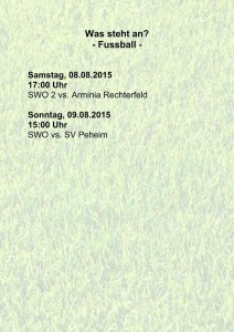 Was steht an - Fussball