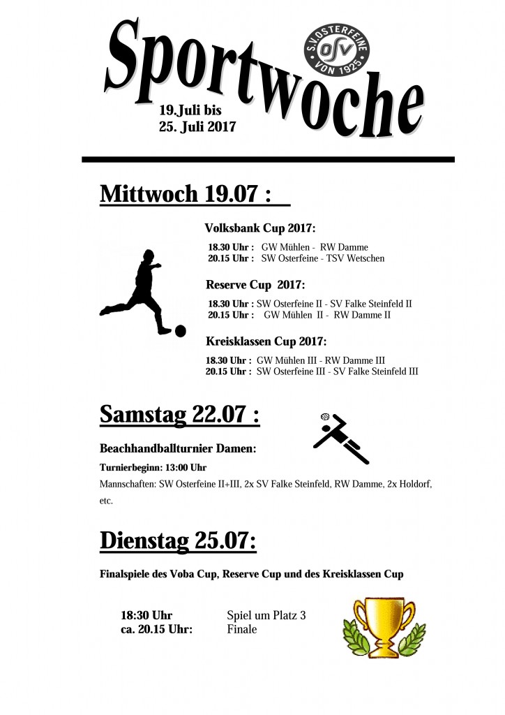 Plakat Sportwoche 2017